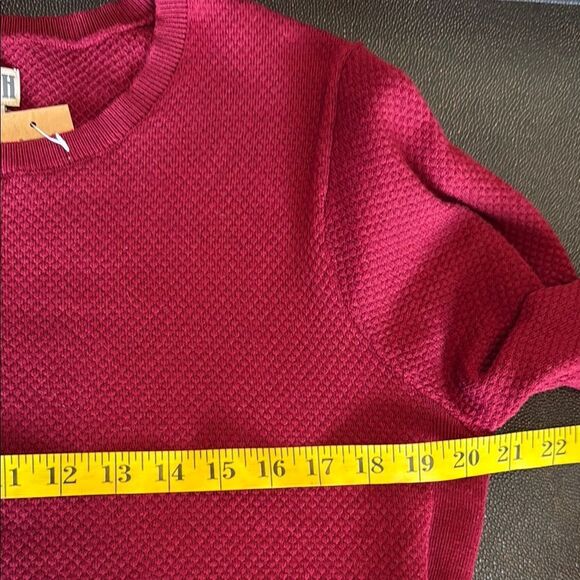 Duluth Trading Co Burgundy S’no Sweat Crewneck Tunic Sweater Knit size L - Picture 5 of 8